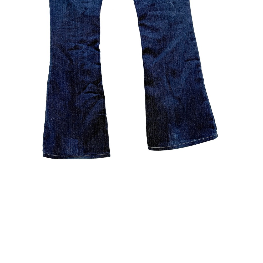 Seven7 Jeans Women 4P Blue Flare Mid Rise Contrast Stitch Stretch Denim - Picture 10 of 11